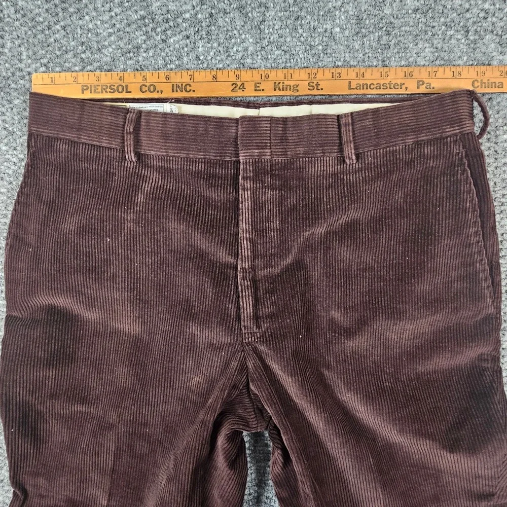 Vtg LL Bean Corduroy Pants Mens 37x30 Brown‎ Wide Wale Straight Leg Freeport